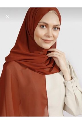 شال قهوه ای زنانه شیفون Muensu - کد 925840290