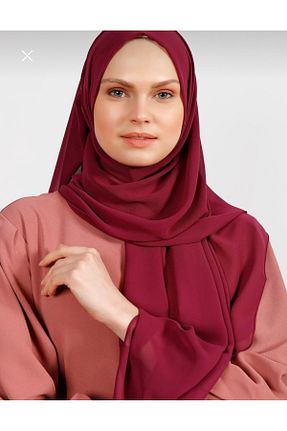 شال زرشکی زنانه شیفون Muensu - کد 925840313