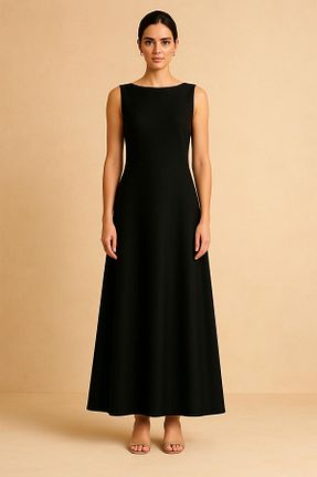 لباس مجلسی و فارغ التحصیلی مشکی زنانه بدون آستین Runos Collection - کد 906289510