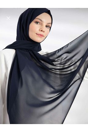 شال سرمه ای زنانه شیفون Muensu - کد 925840237
