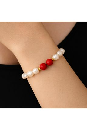 دستبند مروارید سفید مروارید آب شیرین DURAN TAKI TASARIM - کد 888700559