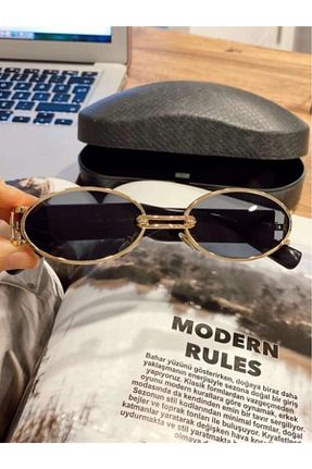 عینک آفتابی مشکی زنانه UV400 Nilu Moda - کد 122431938