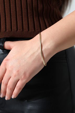 دستبند طلا طلائی زنانه 14 عیار Kolyecik - کد 925859925