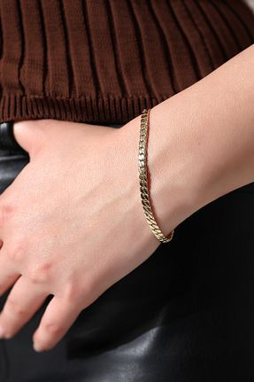 دستبند طلا طلائی زنانه 14 عیار Kolyecik - کد 925859994