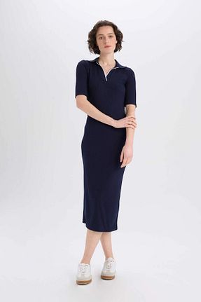 لباس سرمه ای زنانه بافت Defacto - کد 894316702