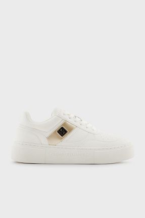 کفش اسنیکر سفید زنانه بند دار Armani Exchange - کد 926006158