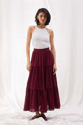 دامن حجاب زرشکی زنانه Relaxed Tailors Room - کد 925866697