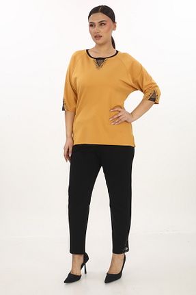 ست بالاتنه و پائین تنه نارنجی زنانه بافت EXİTLİNE - کد 925870311