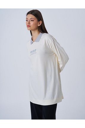 سوئیشرت حجاب نباتی زنانه پنبه ای KYR - کد 925871016