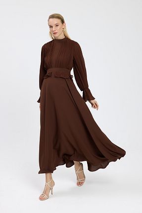 لباس حجاب قهوه ای زنانه رگولار Birgül Bektaş - کد 924153191
