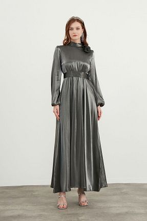 لباس مجلسی و فارغ التحصیلی طوسی زنانه بافتنی Birgül Bektaş - کد 827669110