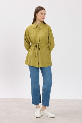 پیراهن حجاب خاکی زنانه رگولار Birgül Bektaş - کد 924571384
