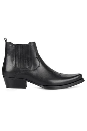 بوت / نیم بوت مشکی مردانه پاشنه ضخیم FootCourt - کد 31362703