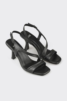 صندل مشکی زنانه پاشنه متوسط (5-9 سانتی متر) Elle - کد 925924802