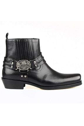 بوت / نیم بوت مشکی مردانه پاشنه ضخیم FootCourt - کد 53800572
