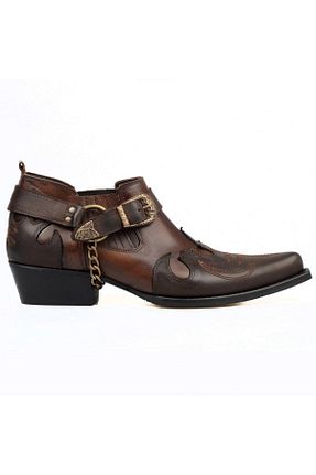 کفش کلاسیک قهوه ای مردانه چرم خالص FootCourt - کد 33294883