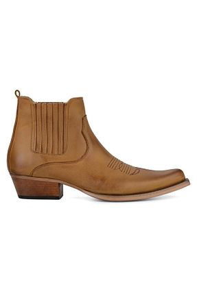 بوت / نیم بوت قهوه ای مردانه پاشنه ضخیم FootCourt - کد 31178193