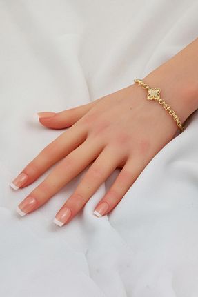دستبند طلا زرد زنانه 14 عیار Bilezikci - کد 925934345