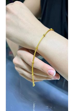 دستبند طلا زرد زنانه 22 عیار kuyumcu nurettin - کد 857340928