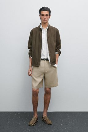 شلوارک و برمودا بژ مردانه Straight Massimo Dutti - کد 925932935