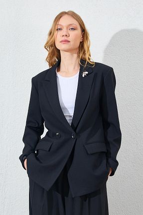کت بلیزر مشکی زنانه پلی ویسکون Tena - کد 900377089