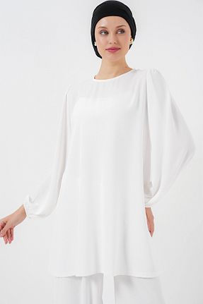 ست بالاتنه و پائین تنه حجاب سفید زنانه رگولار Bigdart - کد 925929452