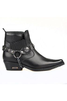 بوت / نیم بوت مشکی مردانه پاشنه ضخیم FootCourt - کد 49193049