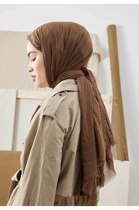 شال قهوه ای زنانه پلی استر Fresh - کد 823880875