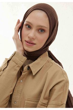 شال قهوه ای زنانه پنبه ای Fresh - کد 760090156