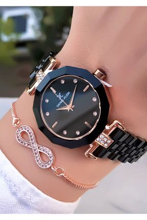 ساعت مچی مشکی زنانه 37 میلی متر Daniel Klein - کد 840920281