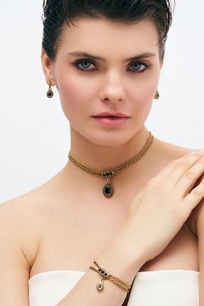 گردنبند جواهر طلائی زنانه روکش طلا Mon Reve - کد 917837224