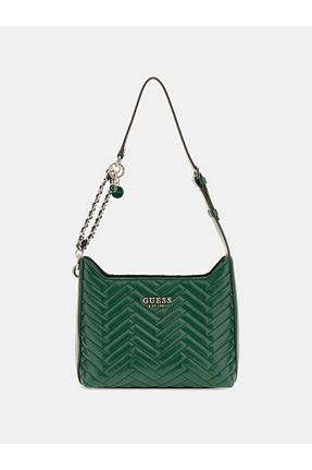 کیف دوشی سبز زنانه پلی اورتان Guess - کد 886833672