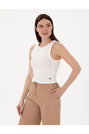 تیشرت سفید زنانه اسلیم فیت Pierre Cardin - کد 925954572
