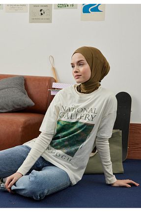 شال خاکی زنانه Fresh - کد 696207160