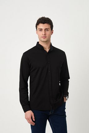 پیراهن مشکی مردانه گشاد SILVANO - کد 925953955