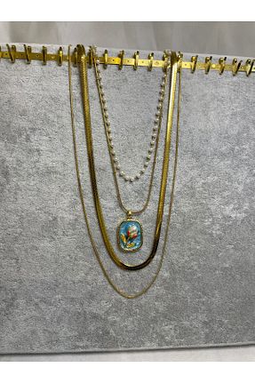 گردنبند استیل ( فولاد ) طلائی استیل (فولاد) ATHENA ANKARA - کد 925963582
