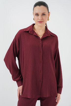 ست بالاتنه و پائین تنه زرشکی زنانه بافتنی Bigdart - کد 925957289