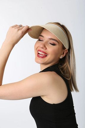 کلاه بژ زنانه حصیر Genel Markalar - کد 925964316