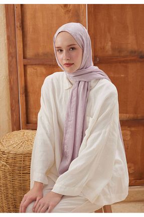 شال بنفش زنانه پنبه ای Fresh - کد 741589699