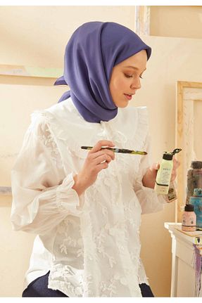 روسری آبی پنبه پلی استر Fresh - کد 812889098