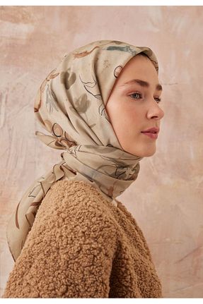 روسری قهوه ای 90 x 90 Fresh - کد 812883504