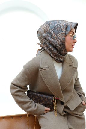روسری طوسی İpek Tivil Silk Home - کد 885990250