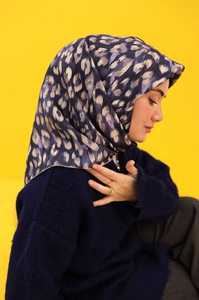 روسری سرمه ای İpek Tivil Silk Home - کد 875987494