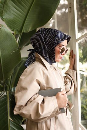روسری سرمه ای İpek Tivil Silk Home - کد 872165721