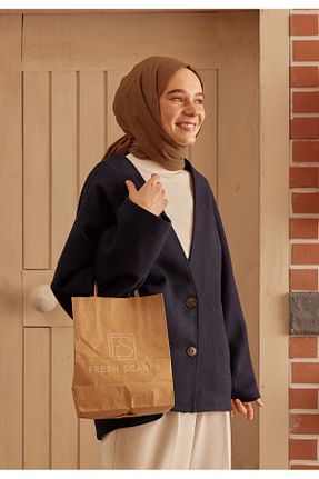 شال قهوه ای زنانه پلی استر Fresh - کد 812626112