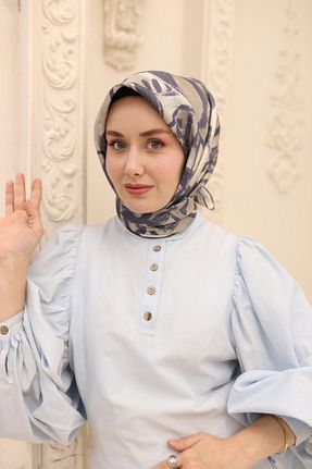 روسری آبی İpek Tivil Silk Home - کد 922683727