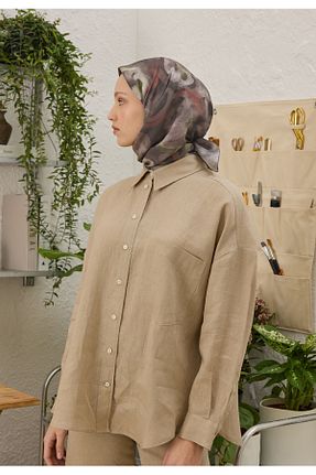 شال طوسی زنانه ابریشم Fresh - کد 834003606