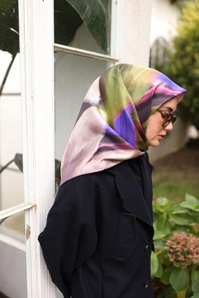روسری بنفش İpek Tivil Silk Home - کد 872257458
