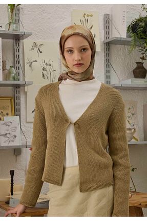 روسری قهوه ای پلی استر Fresh - کد 828099342