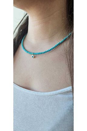 گردنبند استیل ( فولاد ) آبی استیل ضد زنگ MITH SB TAKI - کد 925979779
